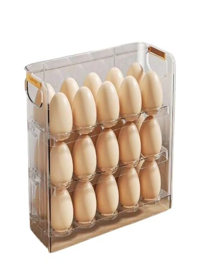 Hakily Refrigerator Egg Holder with Automatic Rolling, Tiers, Storage, Space Saving Refrigerator Box, Food Container for Kitchen Cabinet. (3 layer egg stand) - Image 1